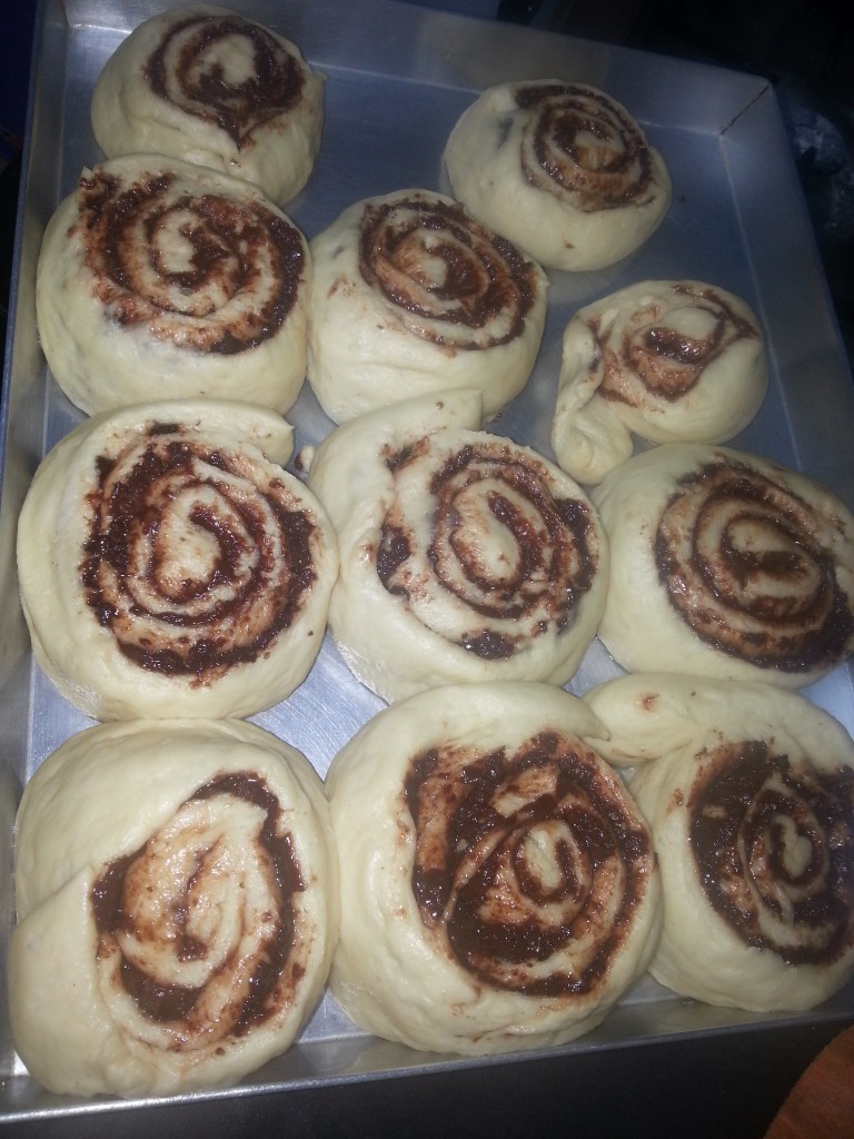 after the second rise just before hiting the oven 